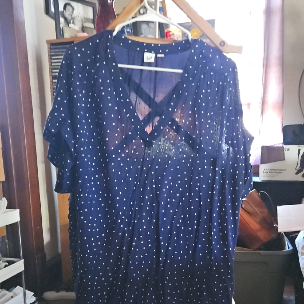 GAP Blue and White Blouse